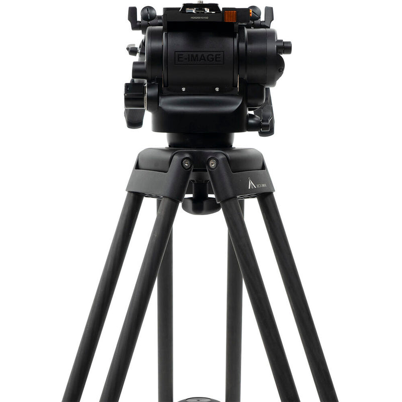 E-Image 3-Stage Carbon Fiber Tripod System with Fluid Head and 100mm Leveling Ball (Payload 48.5 lb)