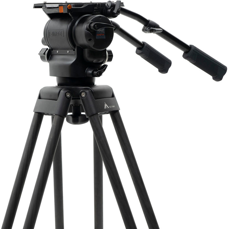 E-Image 3-Stage Carbon Fiber Tripod System with Fluid Head and 100mm Leveling Ball (Payload 48.5 lb)