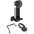 Polsen RM-800 Large-Diaphragm Condenser Mic Broadcaster Kit with Suspension Arm & Headphones