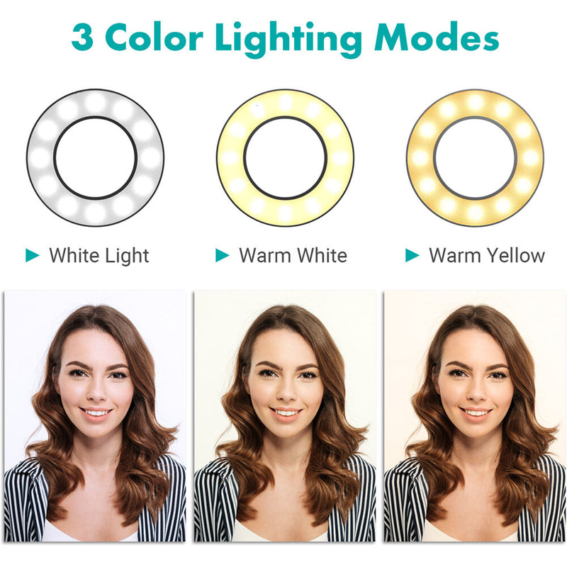 Movo Photo VGC-3 3-Arm Selfie Ring Light Kit