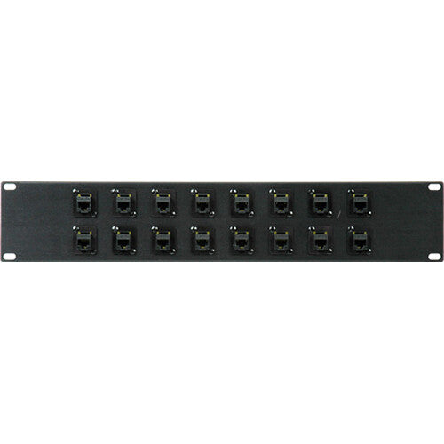 TecNec 16-Point Cat 6 RJ45 Feedthrough Patch Panel (2 RU)