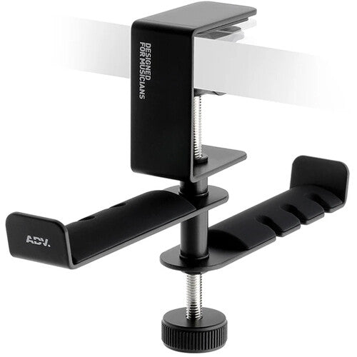 ADV. Dual Suspension 360&Acirc;&ordm; Desk-Mount Twin Headphones Hanger (Black)