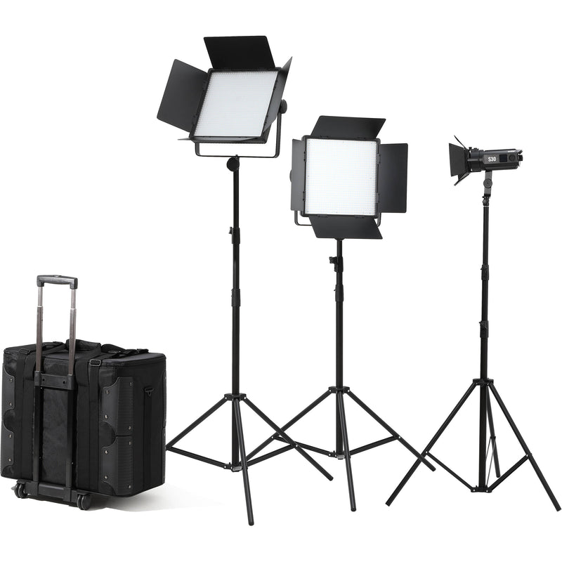 Godox LED1000Bi II / S30 LED 3-Light Kit with Stands