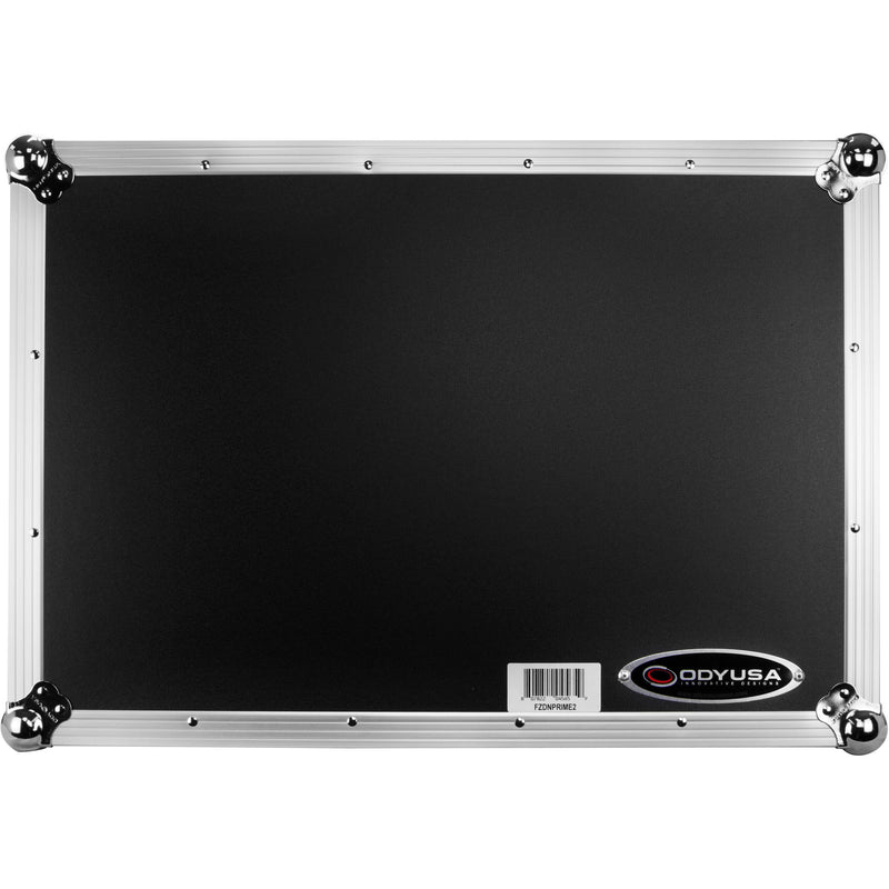 Odyssey Innovative Designs Flight Zone Case for Denon Prime 2 DJ Controller System (Silver on Black)