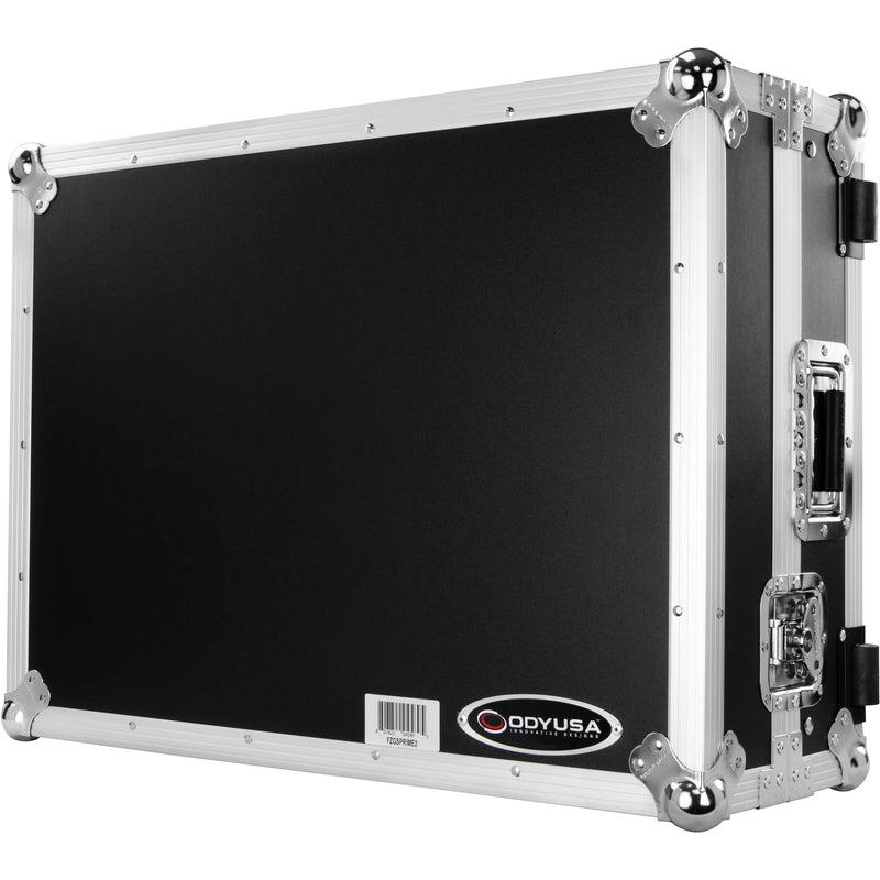 Odyssey Innovative Designs Flight Zone Glide Style Flight Case for Denon Prime 2 Controller System (Silver on Black)