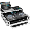 Odyssey Innovative Designs Flight Zone Glide Style Flight Case for Denon Prime 2 Controller System (Silver on Black)