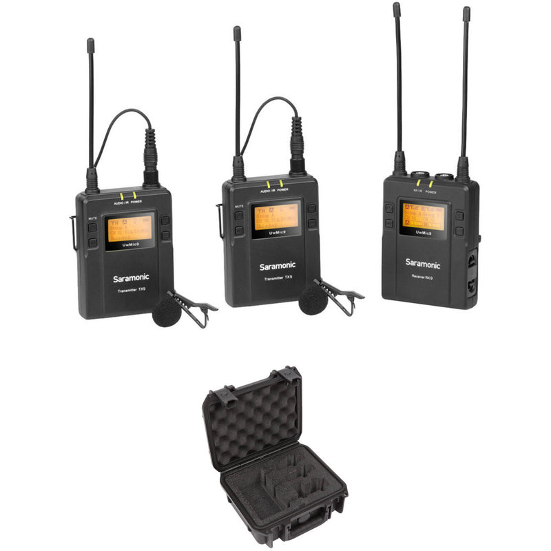 Saramonic UwMic9 Camera-Mount Wireless Omni Lavalier Microphone System Kit with Case (514 to 596 MHz)