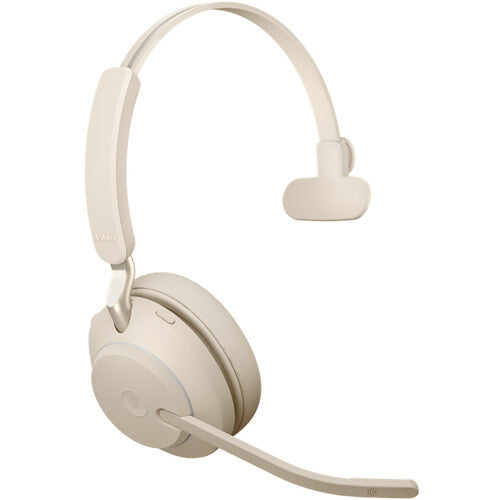 Jabra Evolve2 65 Mono Wireless On-Ear Headset (Unified Communication, USB Type-A, Beige)