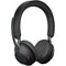 Jabra Evolve2 65 Stereo Wireless On-Ear Headset (Unified Communication, USB Type-A, Black)