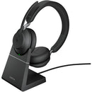 Jabra Evolve2 65 Stereo Wireless On-Ear Headset with Stand (Unified Communication, USB Type-C, Black)