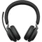 Jabra Evolve2 65 Stereo Wireless On-Ear Headset with Stand (Unified Communication, USB Type-A, Black)