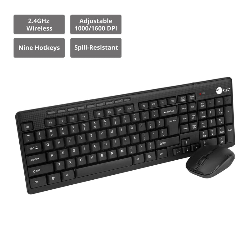 SIIG Wireless Extra-Duo Keyboard & Mouse