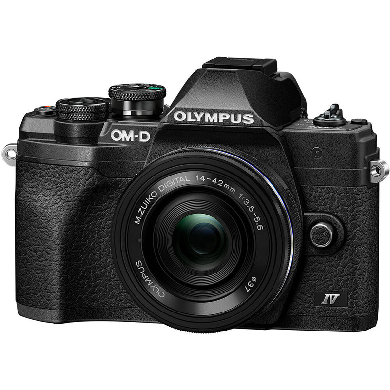 Olympus OM-D E-M10 Mark IV Mirrorless Digital Camera with 14-42mm Lens (Silver)