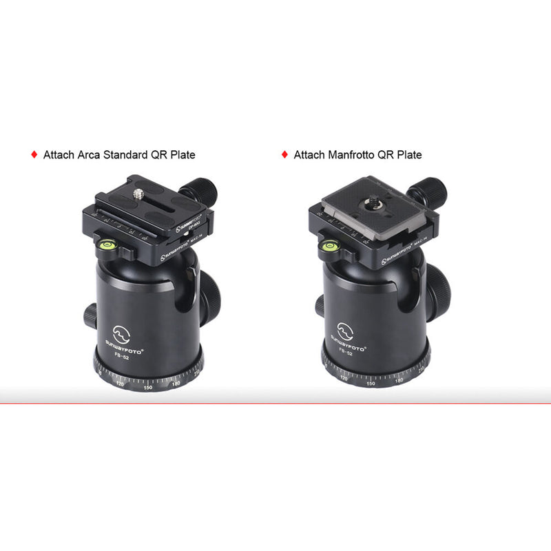 Sunwayfoto FB-52MAC-14 Ball Head with MAC-14 + DP-60G Quick Release