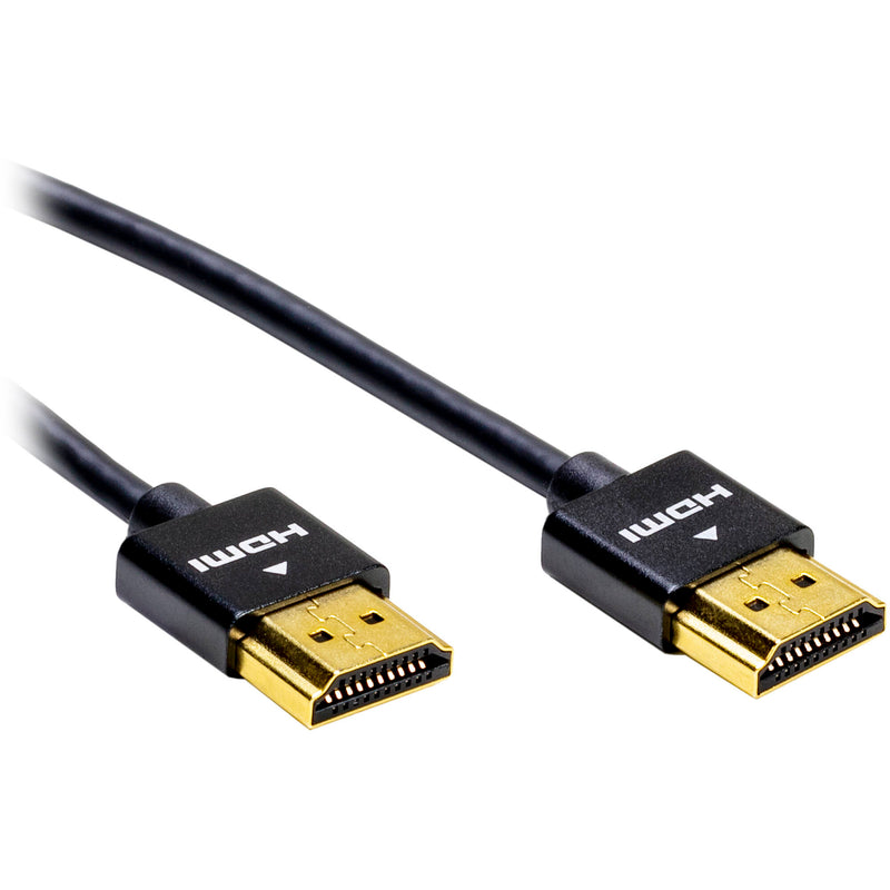 Pearstone HDA-501UTB Ultra-Thin High-Speed HDMI Cable with Ethernet (Black, 1.5')