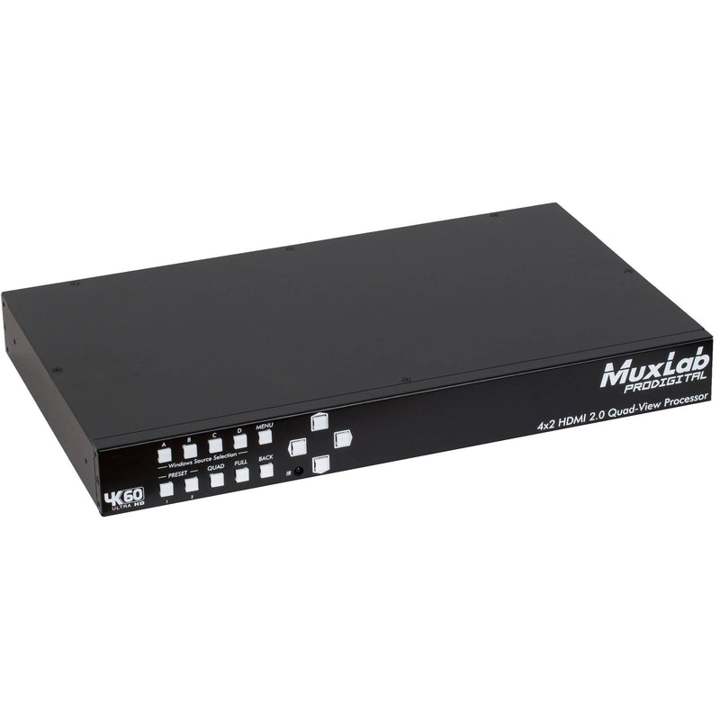 MuxLab 4x2 HDMI 2.0 Quad-View Processor (EU Power Plug)