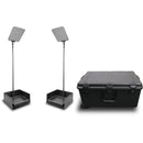 Prompter People Proline Stage Pro 17 Pair/2HiBright Teleprompters,Case,Distrib/Amp,2-2F Foot Cables,Flip-Carbon