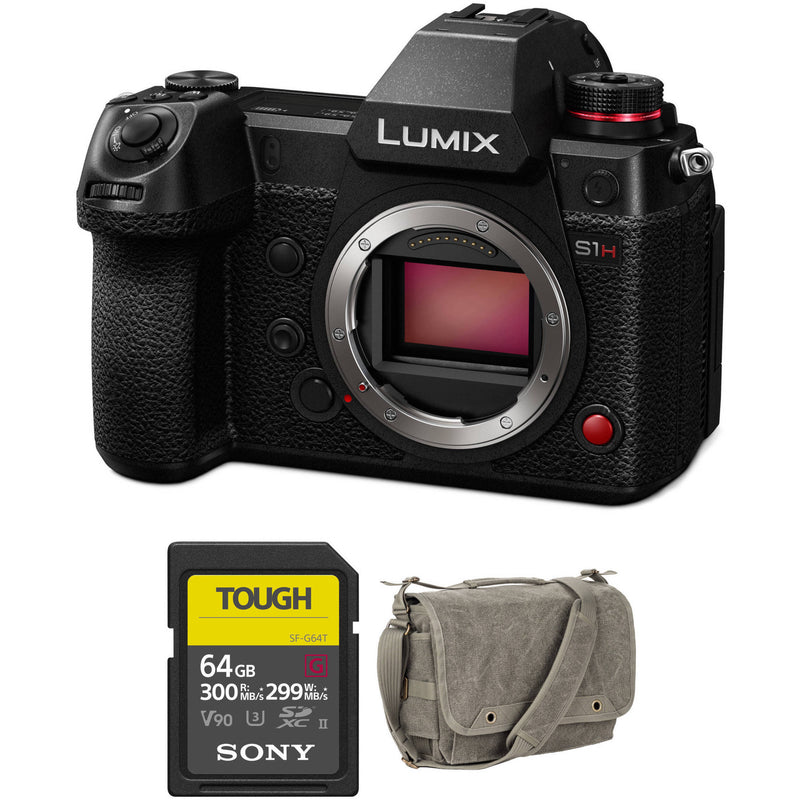 Panasonic Lumix DC-S1H Mirrorless Digital Camera Body with Accessories Kit