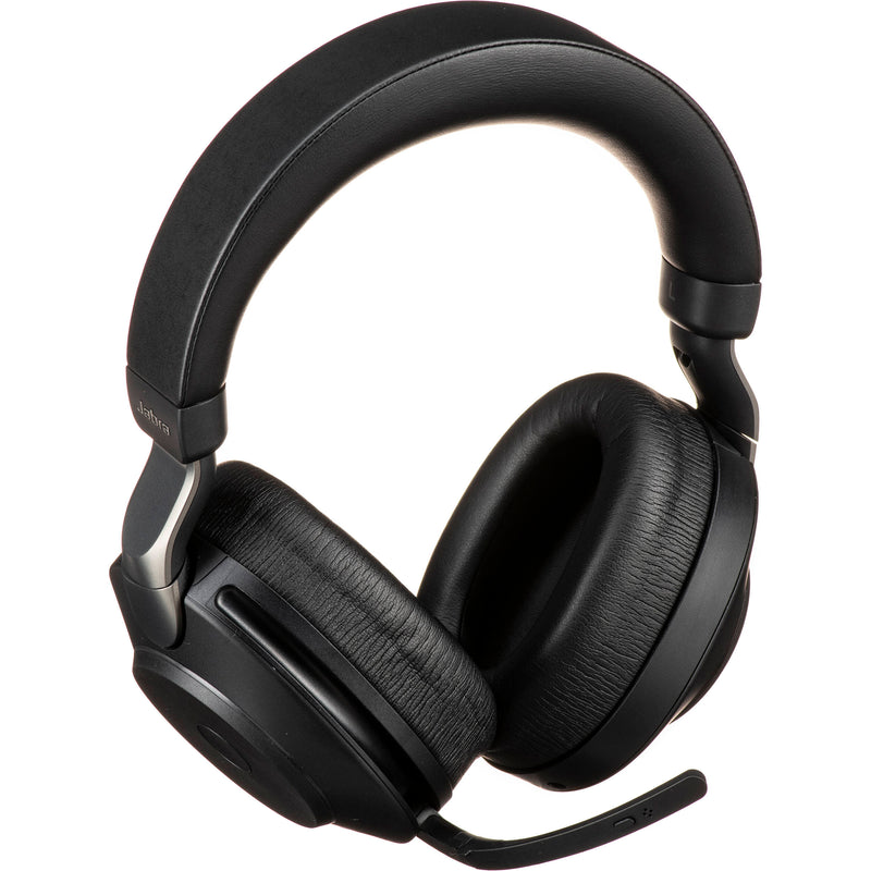 Jabra Evolve2 85 Noise-Canceling Wireless Over-Ear Headset with Stand (Unified Communication, USB Type-A, Black)