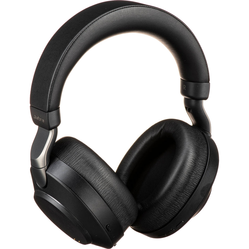 Jabra Evolve2 85 Noise-Canceling Wireless Over-Ear Headset with Stand (Unified Communication, USB Type-A, Black)