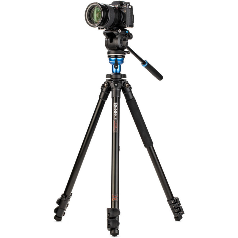 Benro Aluminum Tripod with S2 PRO 60mm Flat Base Video Head