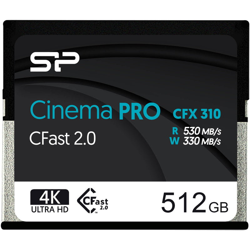 Silicon Power 512GB Cinema PRO CFX 310 CFast 2.0 Memory Card