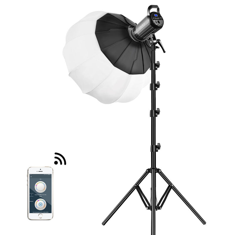 GVM G100W Bi-Color LED Video Light Kit with Lantern Softbox