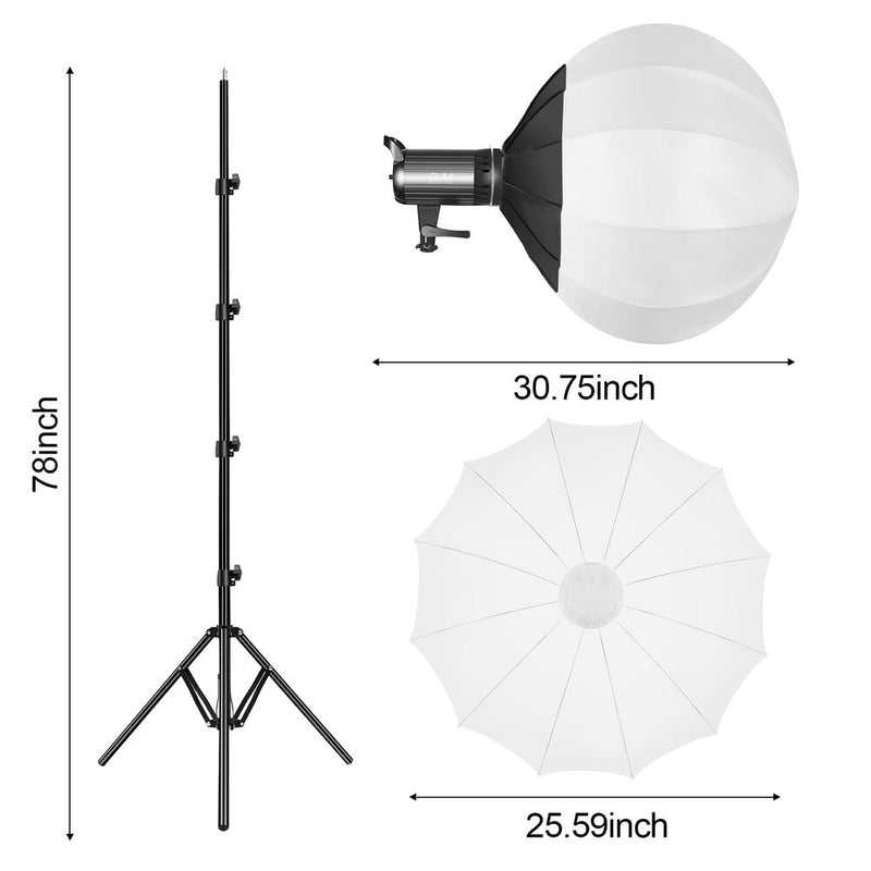 GVM G100W Bi-Color LED Video Light Kit with Lantern Softbox