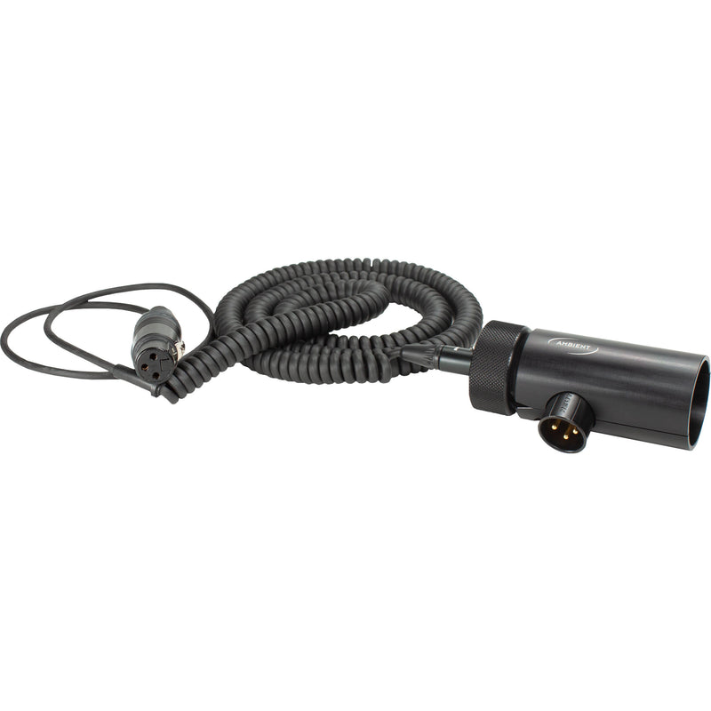 Ambient Recording QP5 Coiled Cable Set for QP 550:XLR 3-Pin with QP5EST-M Endpiece/XLR-3F/TA3F Connectors - MONO