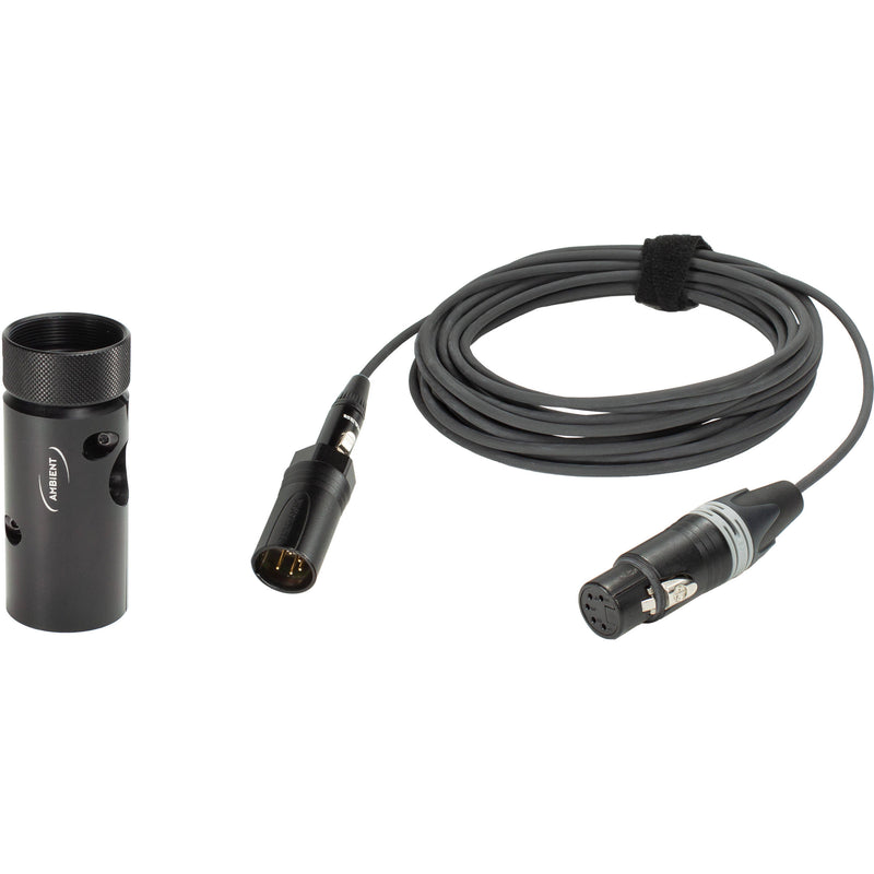 Ambient Recording QP5 Straight Cable Set for QP 5130:XLR 5-Pin / QP5EST-S Endpiece/XLR-5F/TA5F Connectors-STEREO