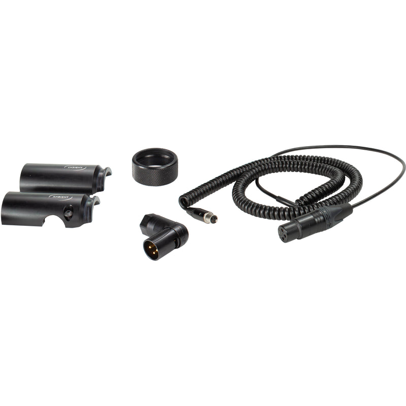 Ambient Recording QP5 Coiled Cable Set for QP 5100:XLR 3-Pin with QP5EST-M Endpiece/XLR-3F/TA3F Connectors - MONO