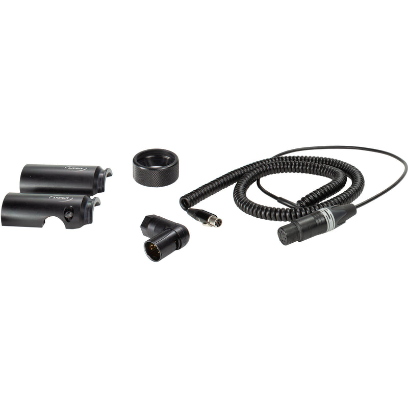 Ambient Recording QP5 Coiled Cable Set for QP 5130:XLR 5-Pin with QP5EST-S Endpiece/XLR-5F/TA5F Connectors-STEREO