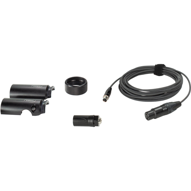 Ambient Recording QP5 Straight Cable Set for QP 5130:XLR 3-Pin with QP5EST-M Endpiece/XLR-3F/TA3F Connectors-MONO