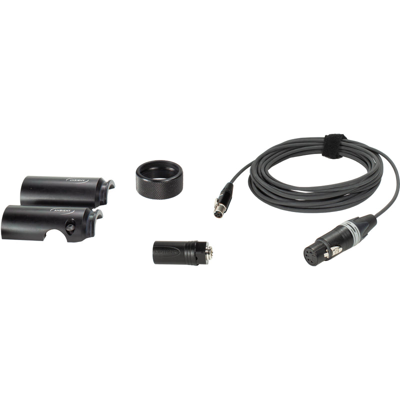 Ambient Recording QP5 Straight Cable Set for QP 580:XLR 5-Pin / QP5EST-S Endpiece/XLR-5F/TA5F Connectors-STEREO