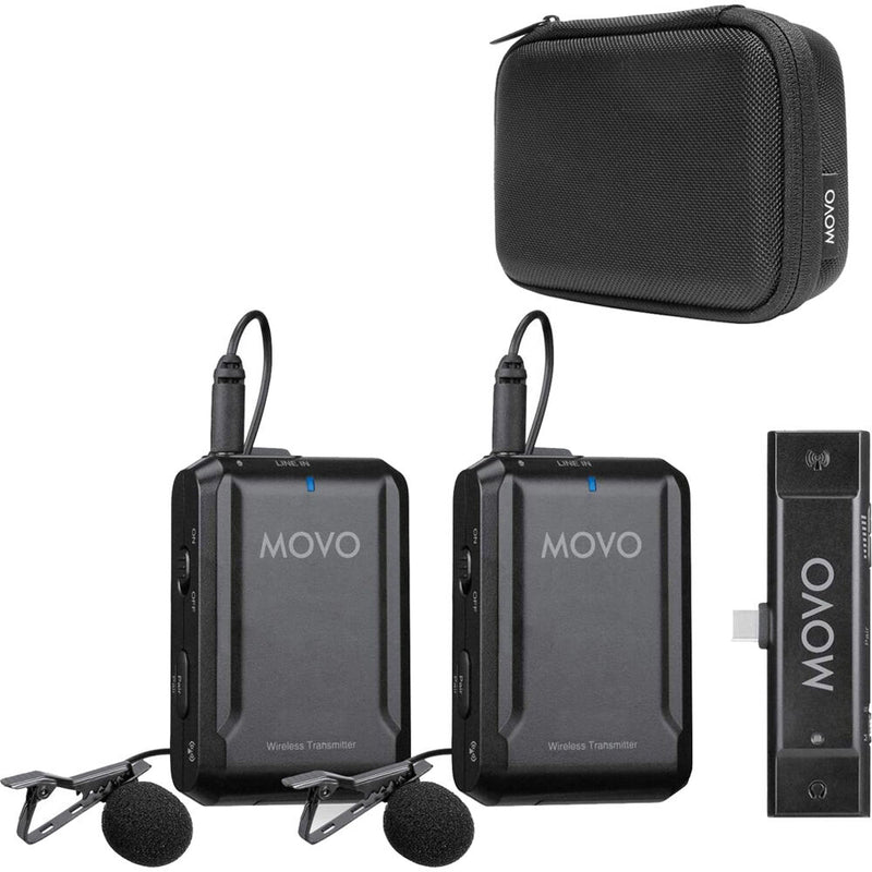 Movo Photo EDGE-UC-DUO 2-Person Digital Wireless Omni Lavalier Microphone System for Android Smartphones (2.4 GHz)