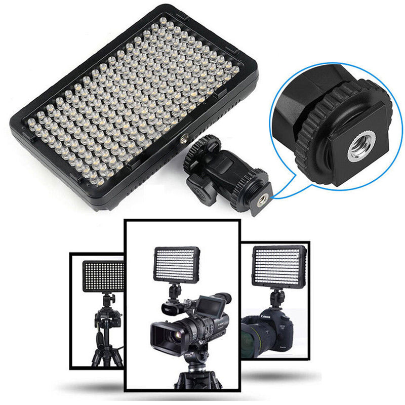 Bescor WAFFLE 176 Bulb LED 2-Light Battery and AC Adapter Kit