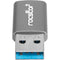 Rocstor USB 3.1 Gen 1 Type-C Female to USB Type-A Male Adapter (Aluminum Gray)