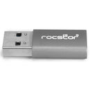 Rocstor USB 3.1 Gen 1 Type-C Female to USB Type-A Male Adapter (Aluminum Gray)