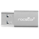 Rocstor USB 3.1 Gen 1 Type-C Female to USB Type-A Male Adapter (Aluminum Gray)