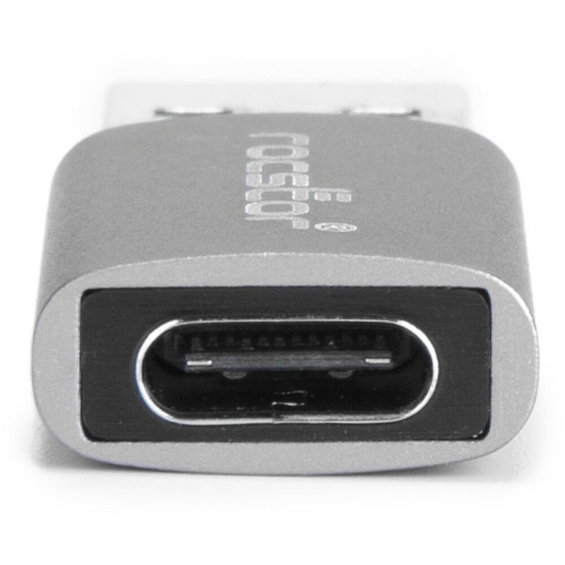 Rocstor USB 3.1 Gen 1 Type-C Female to USB Type-A Male Adapter (Aluminum Gray)