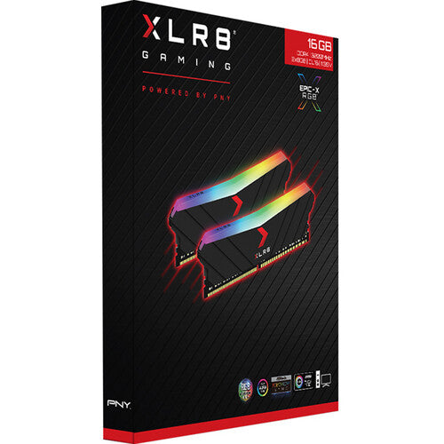 PNY Technologies 16GB XLR8 Gaming EPIC-X RGB 3200 MHz Desktop Memory Kit (2 x 8GB)