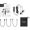 Saramonic LavMicro+DC2M Dual Omnidirectional Lavalier Microphone with Monitoring for iOS, Android & Computer