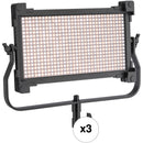 Genaray Spectro LED 800B1 Bi-Color Studio LED Three Light Kit with Case