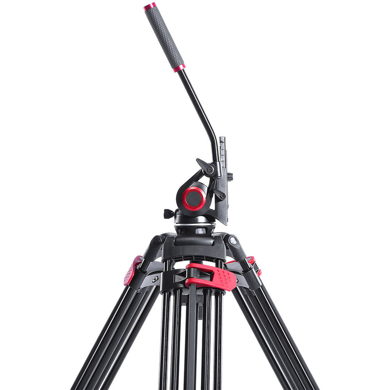 miliboo MTT605A Aluminum Video Tripod Kit with Ground Spreader