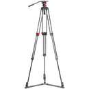 miliboo MTT605A Aluminum Video Tripod Kit with Ground Spreader