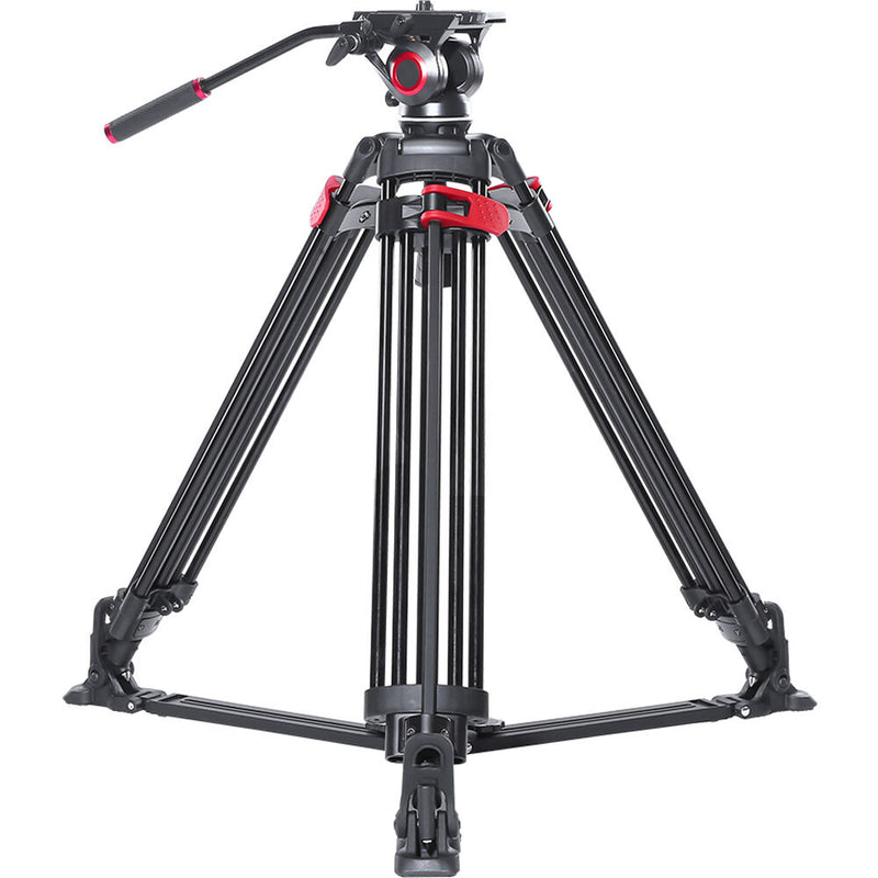 miliboo MTT605A Aluminum Video Tripod Kit with Ground Spreader