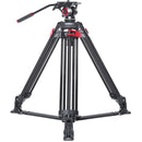 miliboo MTT605A Aluminum Video Tripod Kit with Ground Spreader