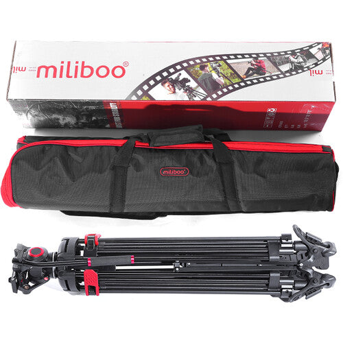 miliboo MTT605B Carbon Fiber Video Tripod Kit with Ground Spreader