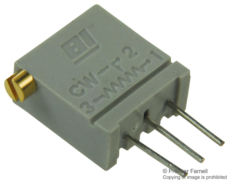 BI TECHNOLOGIES / TT ELECTRONICS 67XR10KLF TRIMMER POTENTIOMETER, 10KOHM 20TURN THROUGH HOLE