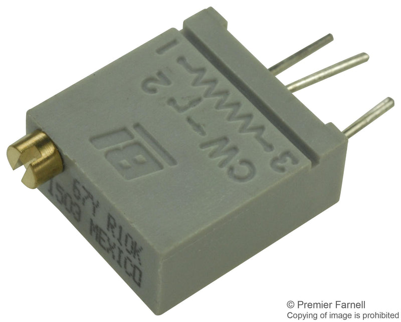 BI TECHNOLOGIES / TT ELECTRONICS 67YR10KLF TRIMMER POTENTIOMETER, 10KOHM 20TURN THROUGH HOLE